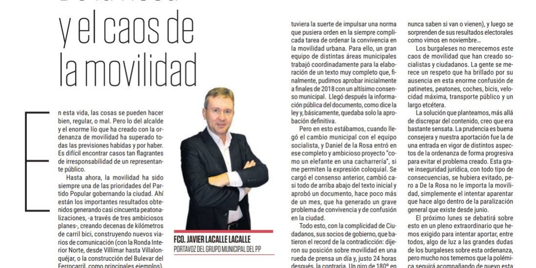 Artículo Lacalle Movilidad