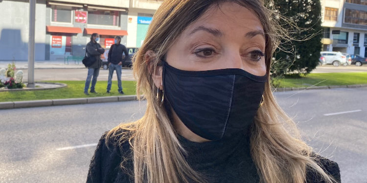 Carolina Blasco en declaraciones a los medios