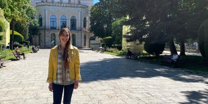 Carolina Álvarez en el paseo del Espolón